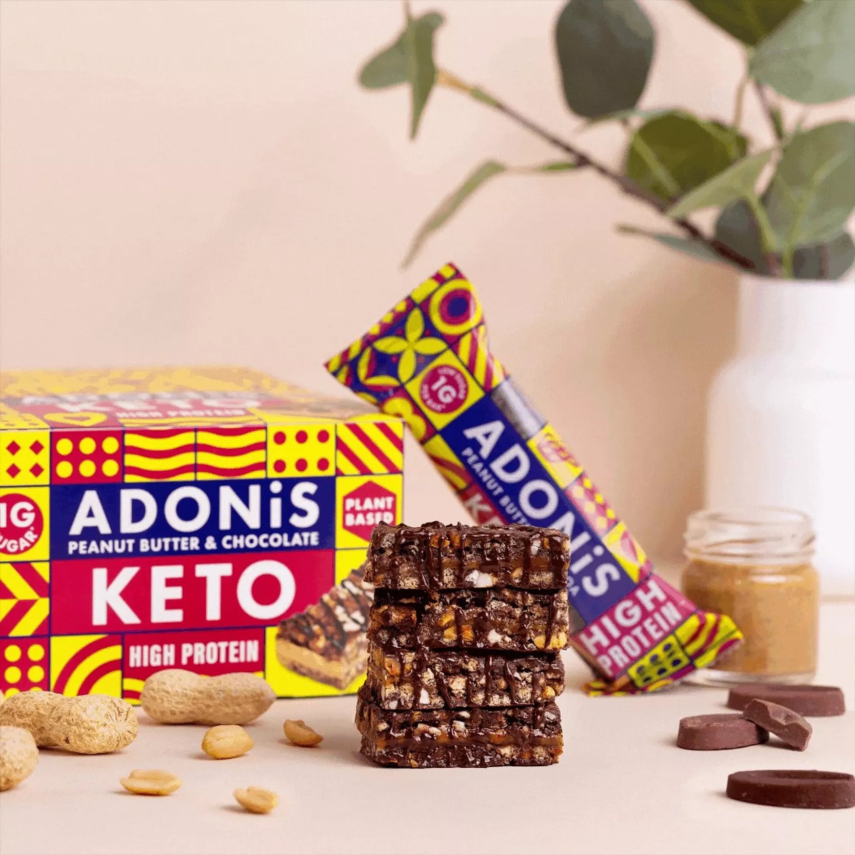 ADONIS Barre protéinée peanut butter & cacao KETO 45g