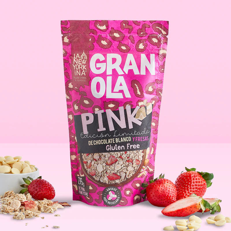 Granola pink (fraise & chocolat blanc) 275g - Sans gluten